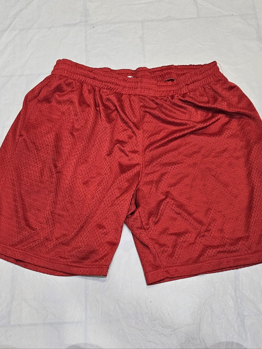 Starting Point Men's XXL Red Mesh Athletic Shorts Gym Basketball Pockets Outseam